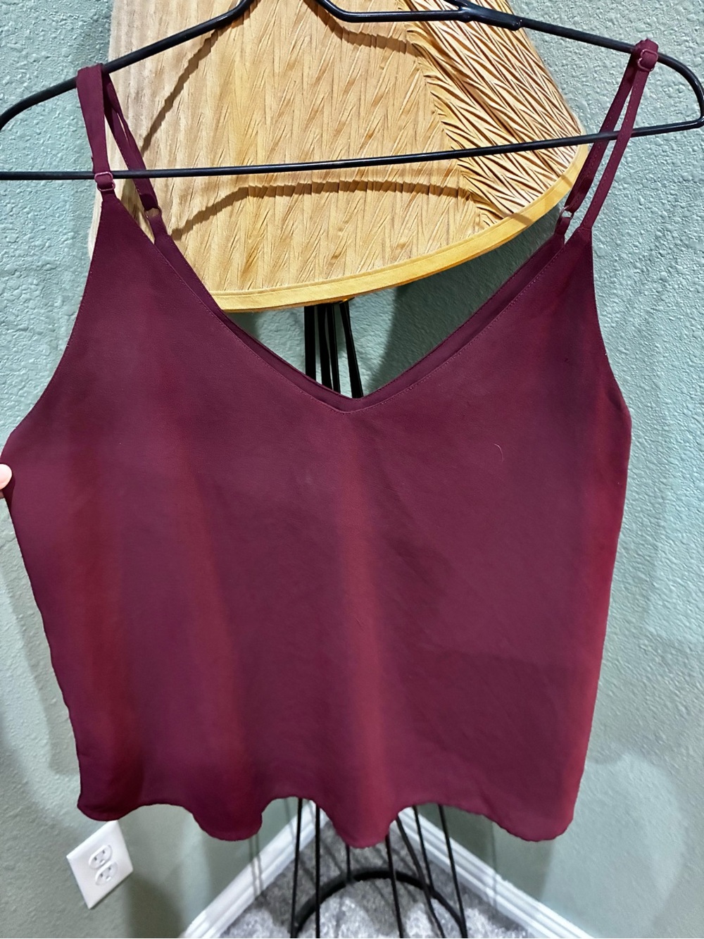 Cotton On Burgundy V-Neck Spaghetti Strap Camisole